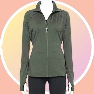 NWOT Lifhtweight 2X Cinch Back Adj Bungee Cord  Zip Up Jacket w 2 Zipper Pockets